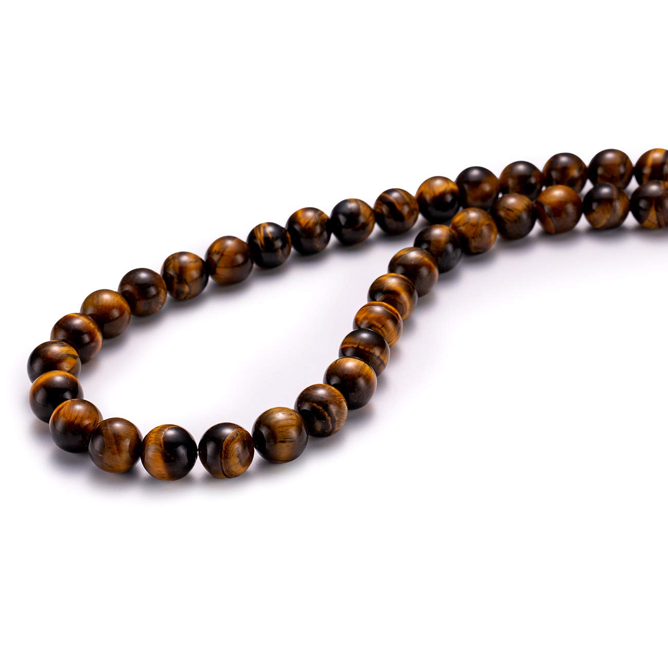 BEADIA Natural Yellow Tiger Eye Stone Round Loose Semi Gemstone Beads for Jewelry Making 6MM 61PCS