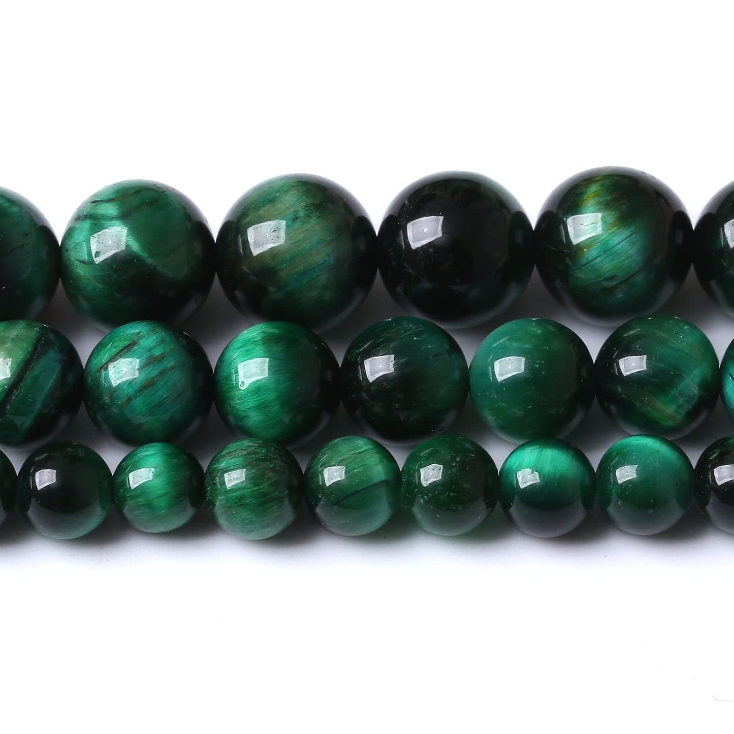 90PCS 4MM AAA Green Tiger Eye Stone Beads Natural Gemstone Bead Crystal Healing Energy Jewelry Making DIY 15 inches