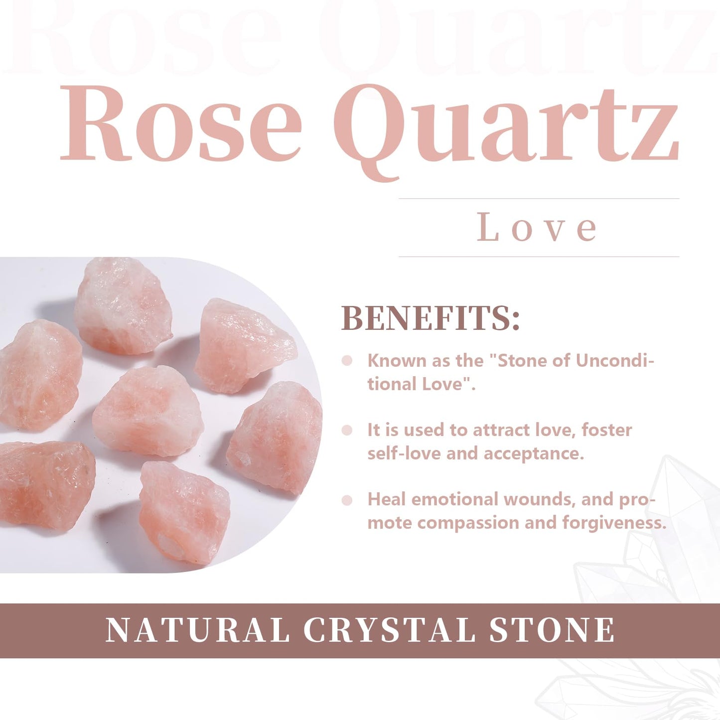 rockcloud Healing Crystal Natural Rose Quartz Heart Love Carved Palm Worry Stone Chakra Reiki Balancing 0.8" Mini Size(Pack of 4)