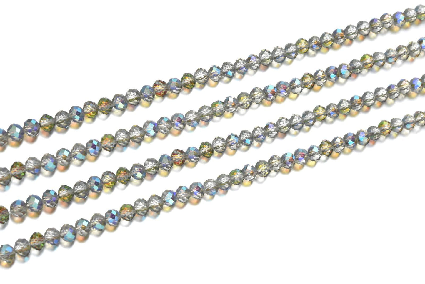 1000pcs Czech Faceted Rondelle Crystal Glass Loose Beads 6mm Spacer Bulk Green Red Shimmer for DIY Craft Jewelry Making CCR637