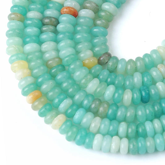 2x4MM 150PCS Amazonite Tube Rondelle Abacus Disk Spacer Loose Beads for Jewelry Making
