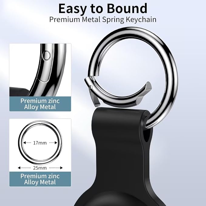 Compatible with AirTag Holder Case Keychain 2 Pack, for AirTag 1st & 2nd Generation Key Chain Ring Case Cover for Air Tag Holder GPS Tracker Item Air Tags Finders Air Tagholder for Kids,Bags,Luggages