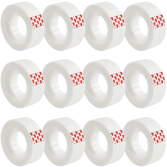 BUOFPK Invisible Tape,12 Rolls Tape Refills Bulk, Writable Tape 3/4 X 1000 Inches, Matte Transparent Tape for Dispenser, School Office Home Supplies for Labeling Gift Wrapping,Craft
