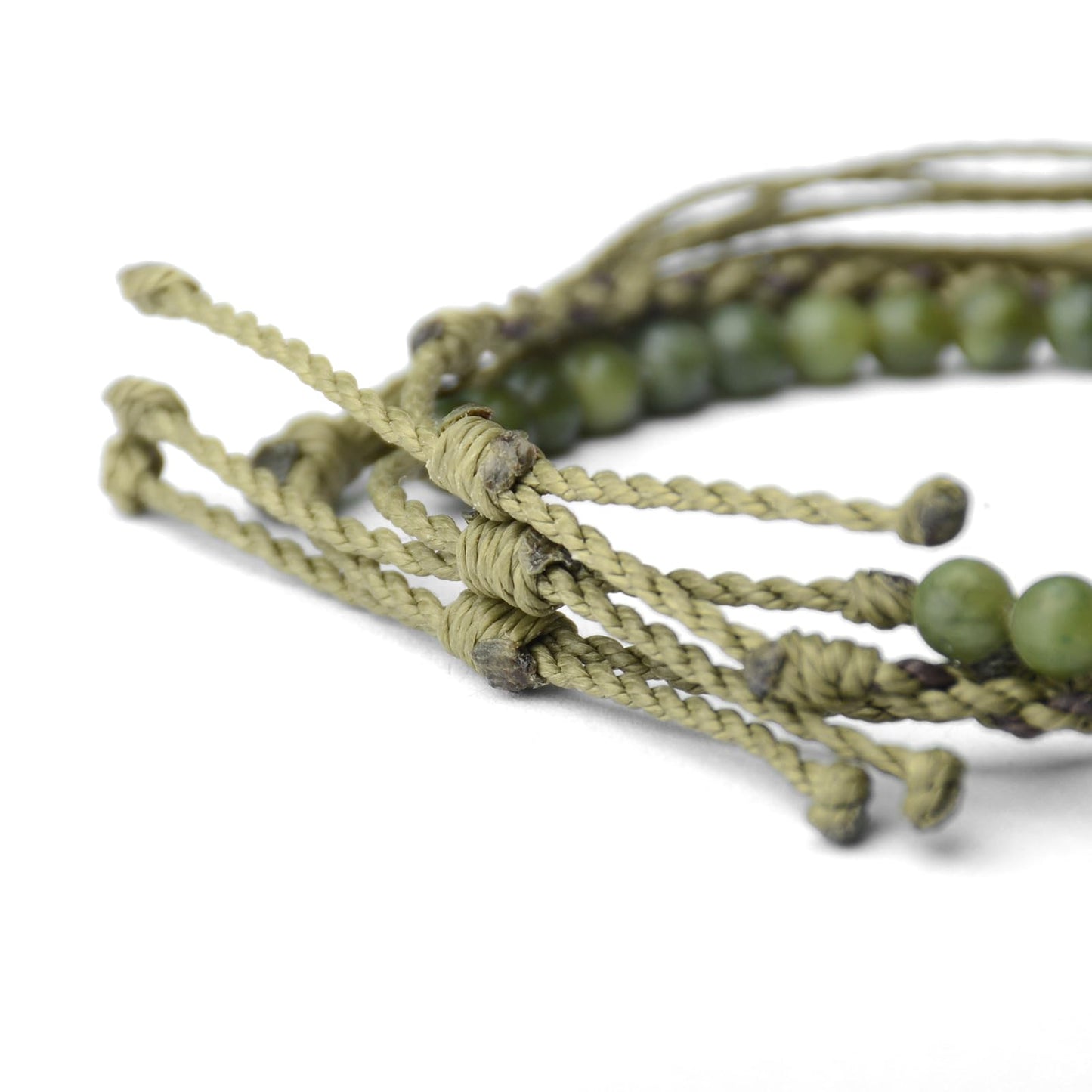 Handmade Natural Stone Beaded Healing Bracelet Gift for Men Adjustable Rope String Bracelet (Southern jade, Adjustable)