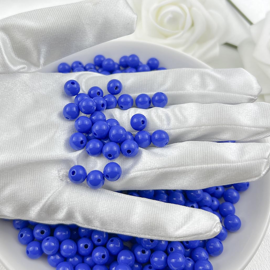 Mulutoo 1000 Pieces 6MM Acrylic Round Beads - Light Royal Blue
