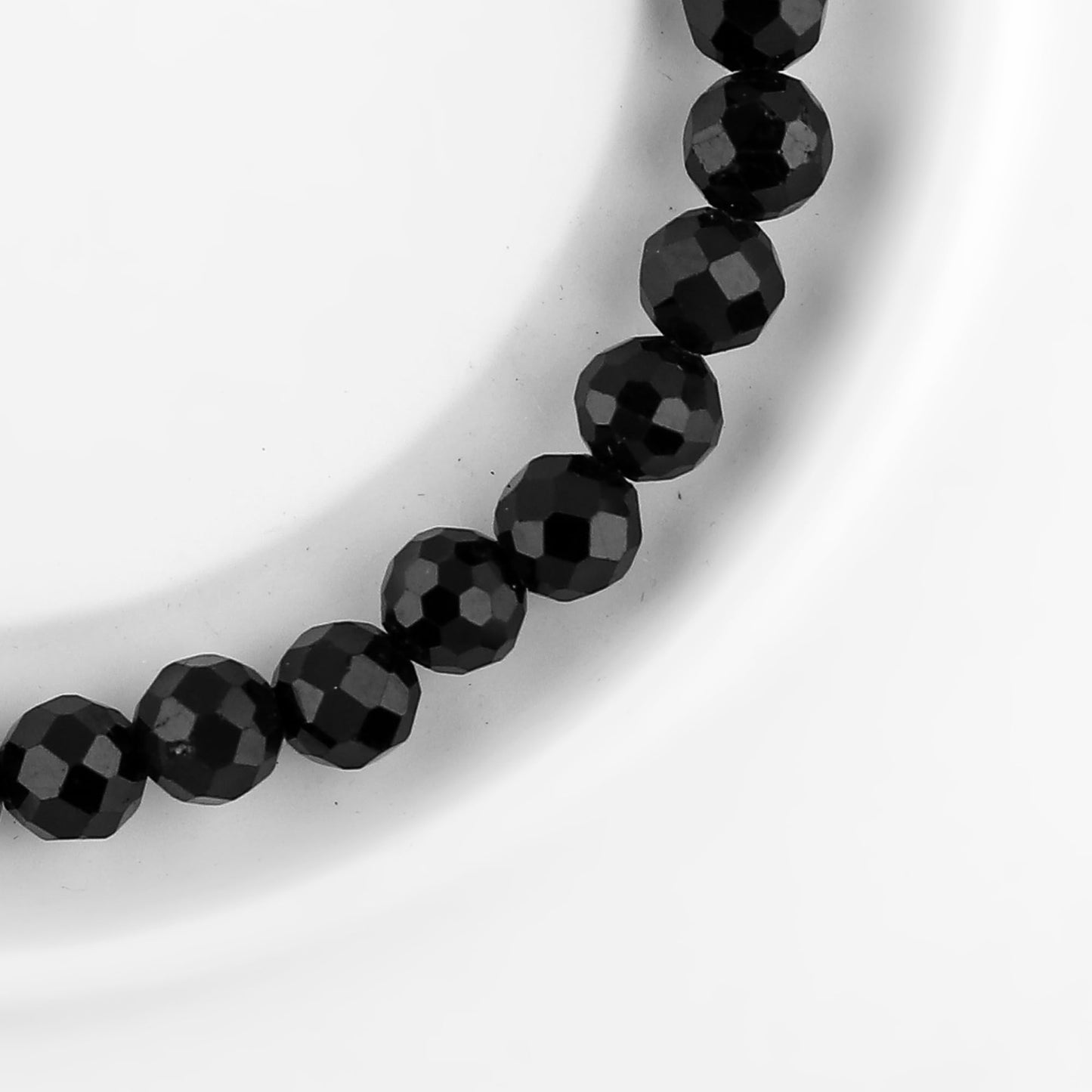 CRYSTALINES Natural Black Tourmaline Gemstone Bolo Bracelets, Handmade Jewelry, Healing Crystals Beads, October Birthstone, Silver Plated Chain, Birthday Gift for Women, Size - 10inch