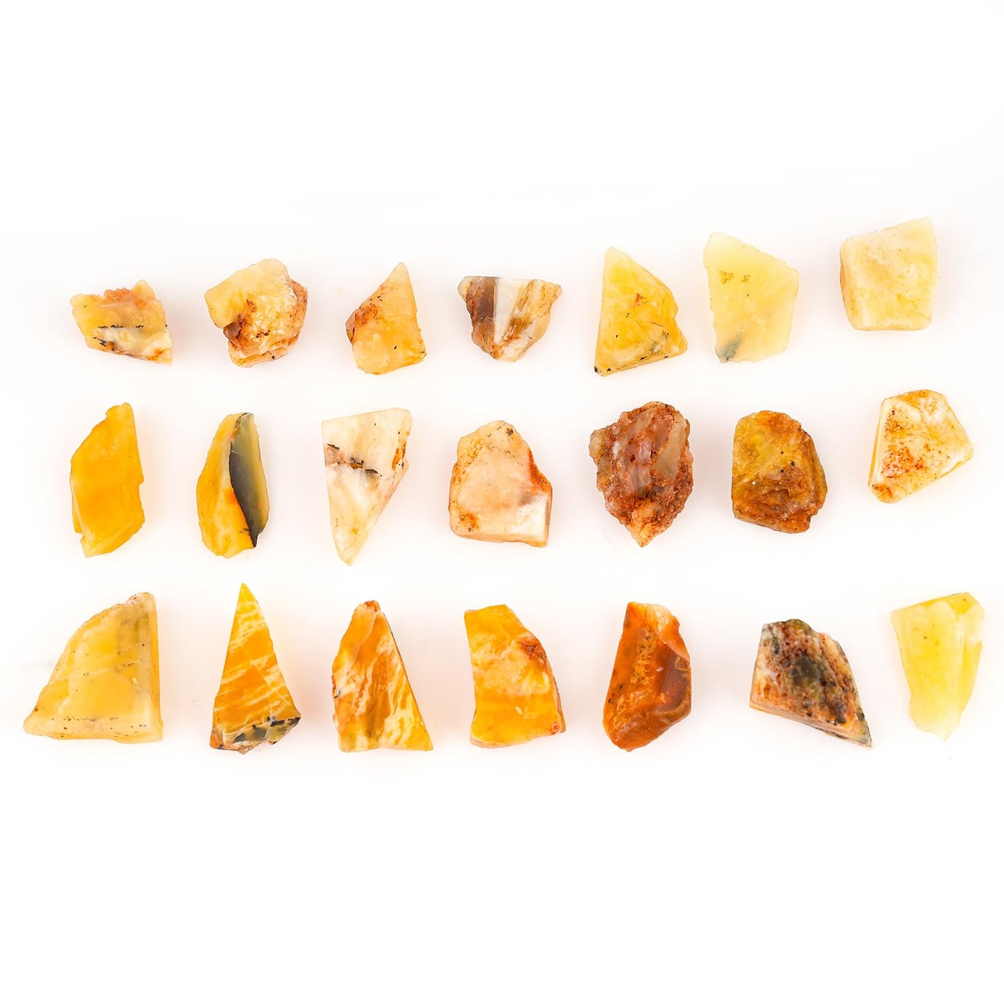ColouredRocks 100 carats Yellow Opal Crystals, Raw Stones, Rough Gemstones, Jewelry Making Supply, Cabbing, Polishing, Cutting, DIY, Crafts (20+pcs) (10-15mm)