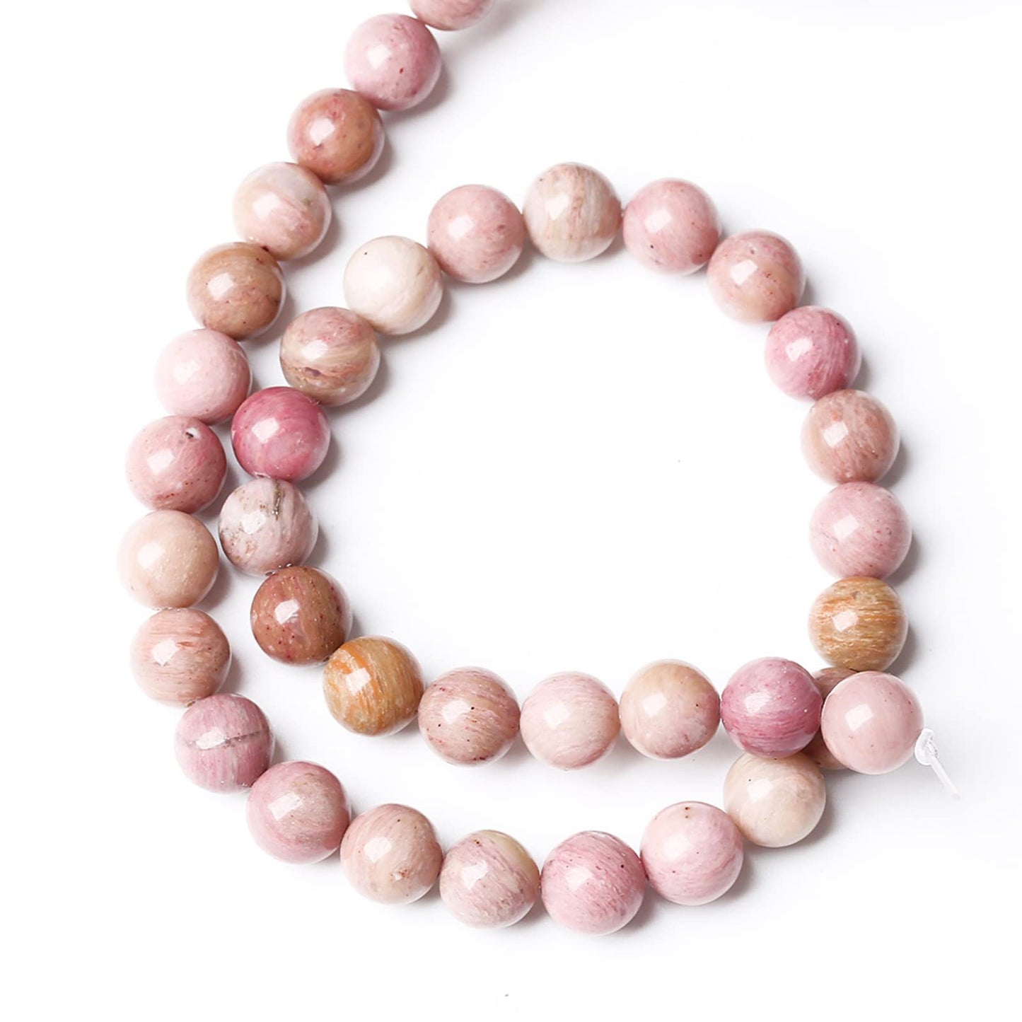 10MM 36PCS Natural Stone Red Rhodochrosite Gemstone Crystal Beads for Jewelry Making DIY Bracelet Necklace Semi Precious Beads