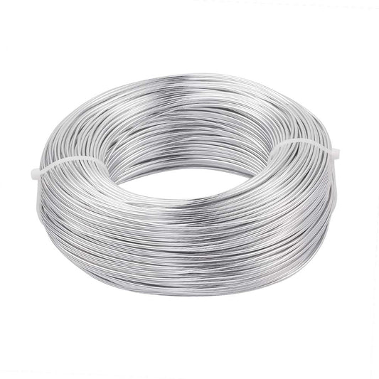 Pandahall 328 Feet Silver Aluminum Craft Wire 15 Gauge Flexible Metal Wires Armature Bendable Wire for Jewelry Making, Bonsai Trees, Sculpting, DIY Crafts Beading Floral