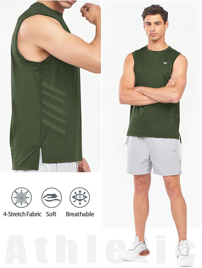 NORTHYARD Men's Athletic Workout Tank Top Running Gym Sleeveless Shirts Quick Dry Lightweight Training Sport Muscle Tank