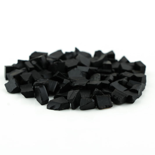 ColouredRocks (100 carats.) BLACK ONYX (15 pcs.) (8-12 mm.) Raw Crystals, Raw Stones, Rough Gemstones, Jewelry Making Supply, Cabbing, Polishing, Cutting, DIY, Crafts