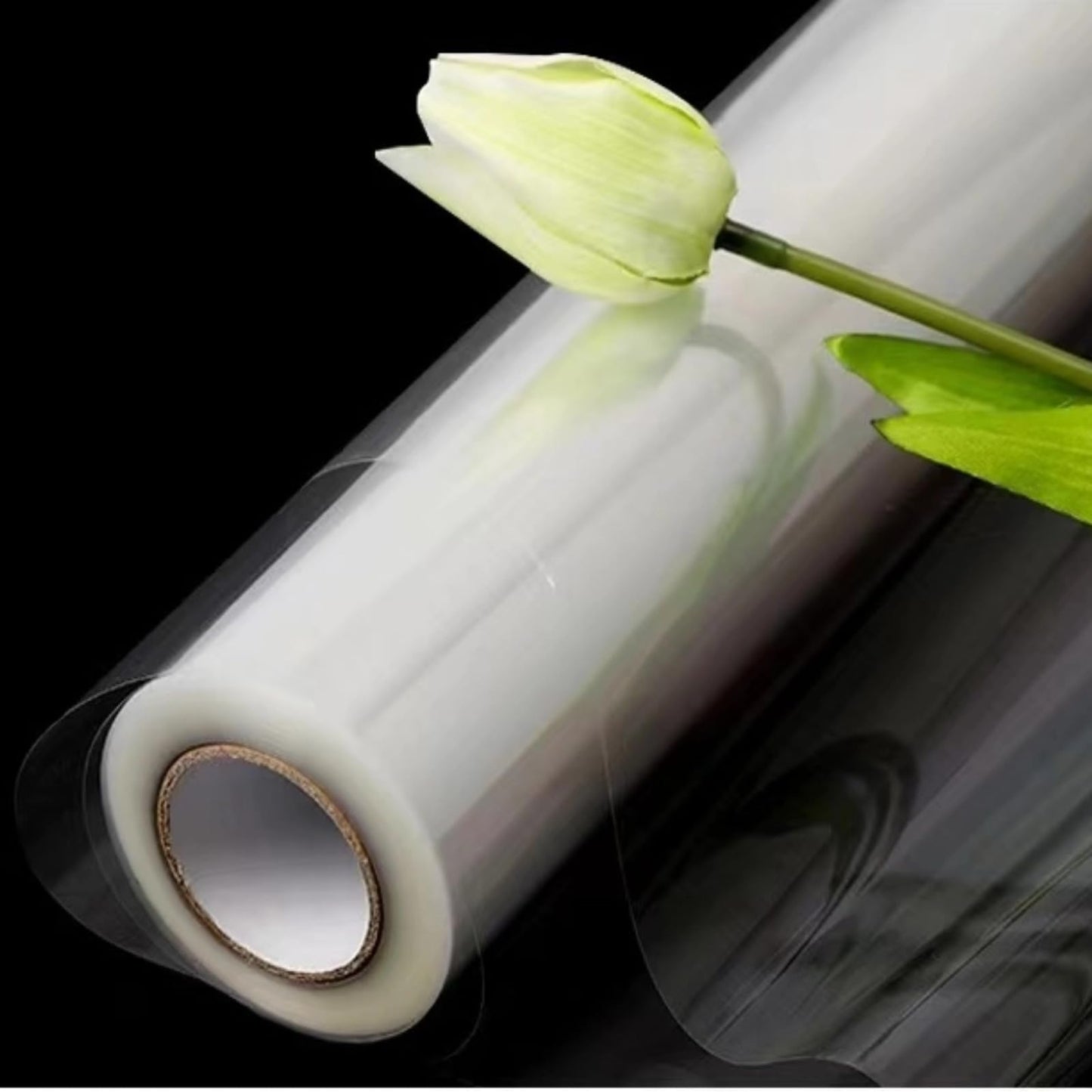 Vanhench 17.5" x 1500"(125') Clear Cellophane Wrap for Gift Baskets, 3Mil Thick Cellophane Wrap Roll for Bouquet Flower Wrapping, Clear Plastic Wrap Valentines Easter Wrapping Paper