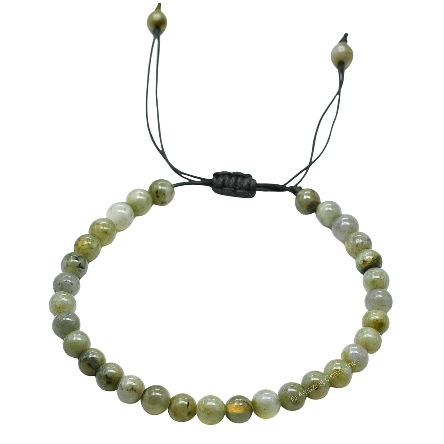 Amazing Gemstone Labradorite Anklet Ankle Bracelets for Women - Waterproof Beaded Healing Crystal Anklets, Plus Size Chakra Gemstone Bead Anklet (Stretchy Adjustable - Plain)