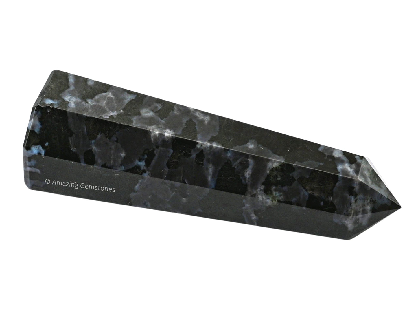 Amazing Gemstone Indigo Gabbro Crystal Towers - Natural Healing Crystal Point Obelisk for Reiki Healing and Crystal Grid (2" to 3" INCH)