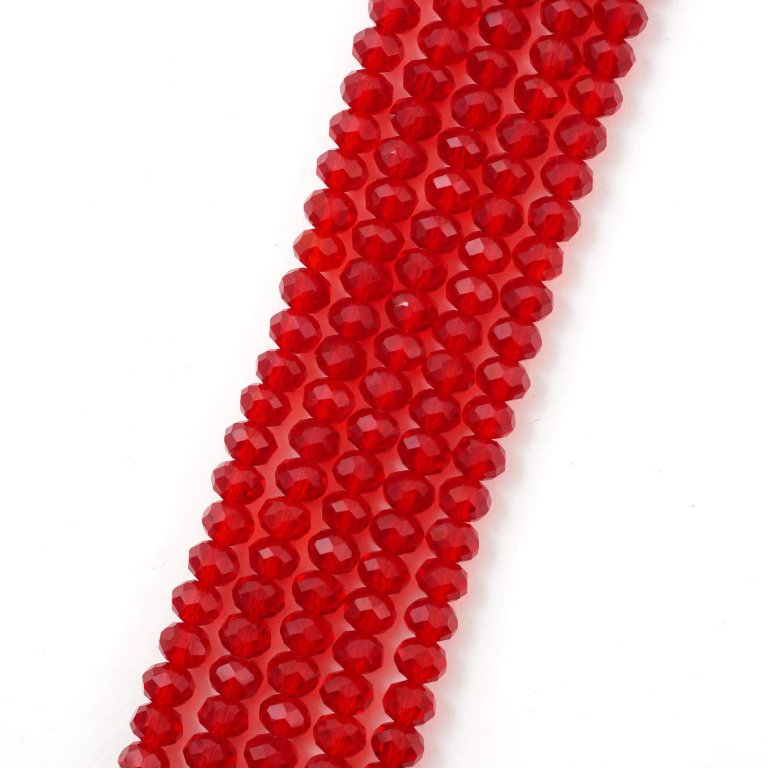 1000pcs Czech Faceted Rondelle Crystal Glass Loose Beads 6mm Spacer Bulk Siam Red for DIY Craft Jewelry Making CCR605