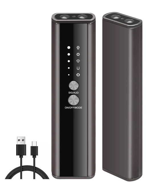 [2025 VER] Hidden Device Detector, Hidden Camera Detectors with Vibration Sound Alarm, Camera Finder with Flashlight, GPS Tracker Detector for Car, Listening Device Detector for Office, 1 Pack