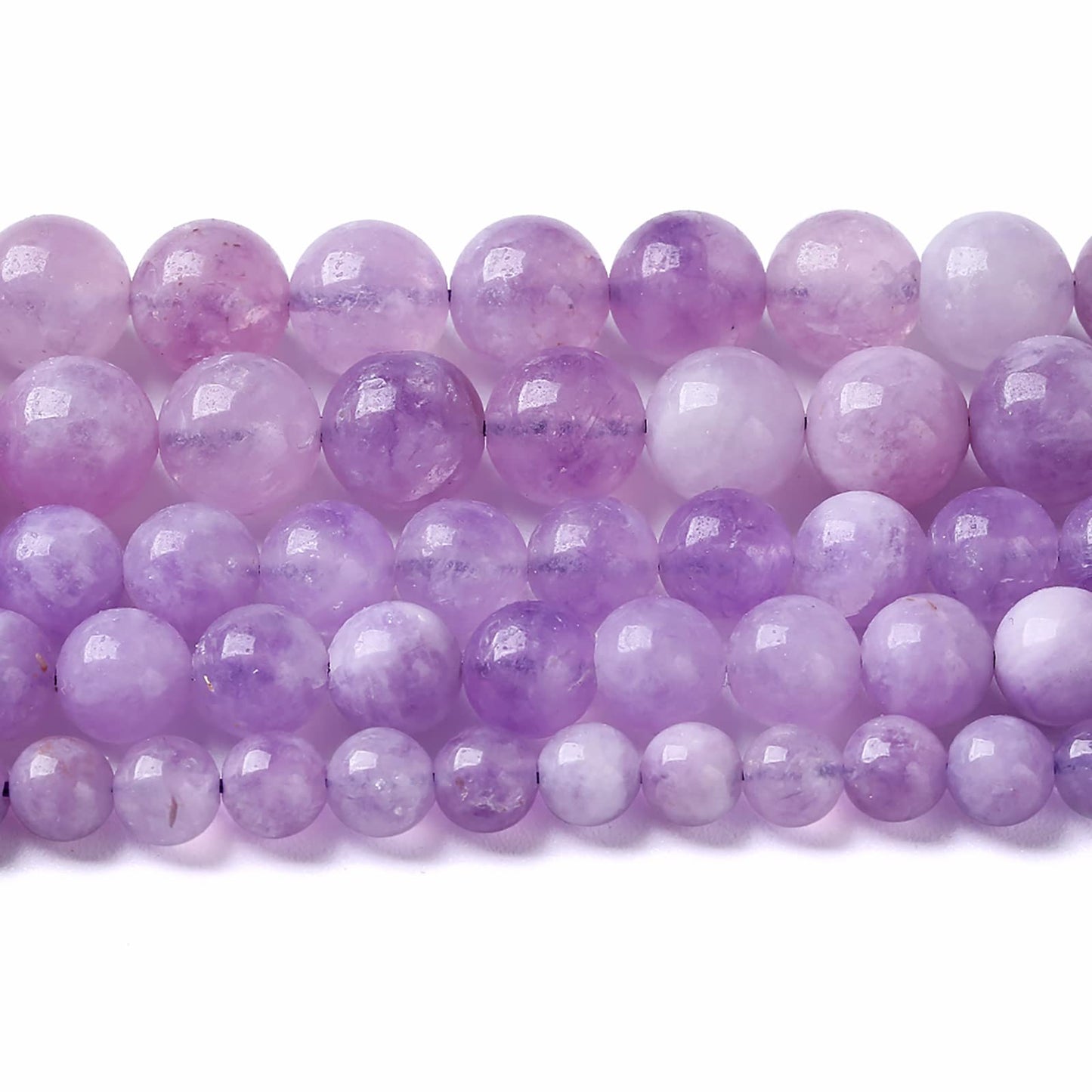 8MM 45PCS Natural Stone Lavender Amethyst Crystal Beads for Jewelry Making DIY Bracelet
