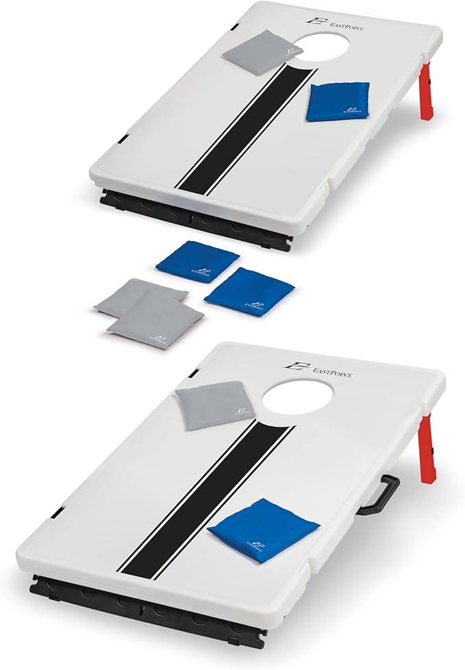 EastPoint Sports All-Weather Cornhole Set - Lightweight and Portable Size 33 in. x 21 in. - Includes 8 Bean Bags