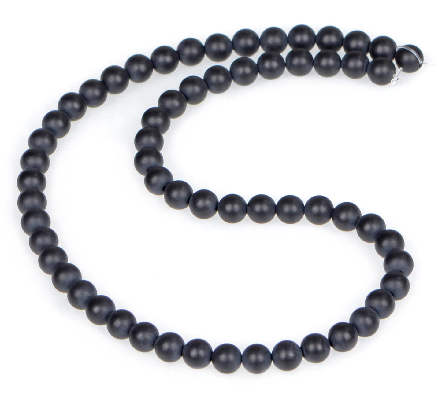 AD Beads Natural Gemstone Round Loose Beads 15" for Bracelet Necklace Earrings Jwelery Making Crafts DIY (6mm, Matte Black Onyx)