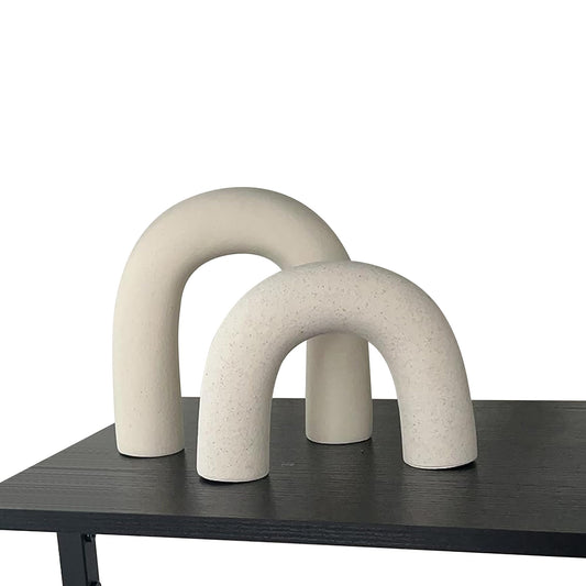 Defined Deco Ceramics Arch Decorative Objects,Neutral Home Decor for Shelves,Shelf Decor Aesthetic,Home Decorations for Living Room Decor,