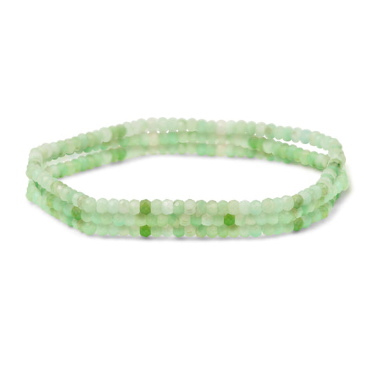 Mini Dainty Tiny Petite Seed Caviar Bead Stacking Round Faceted Genuine Natural Gemstone Aqua Blue Australian Jade Ball Stackable Strand Stretch Bracelet For Women Teen Adjustable