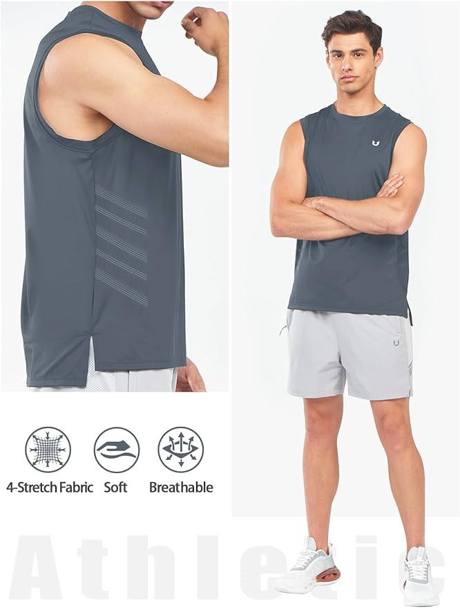 NORTHYARD Men's Athletic Workout Tank Top Running Gym Sleeveless Shirts Quick Dry Lightweight Training Sport Muscle Tank