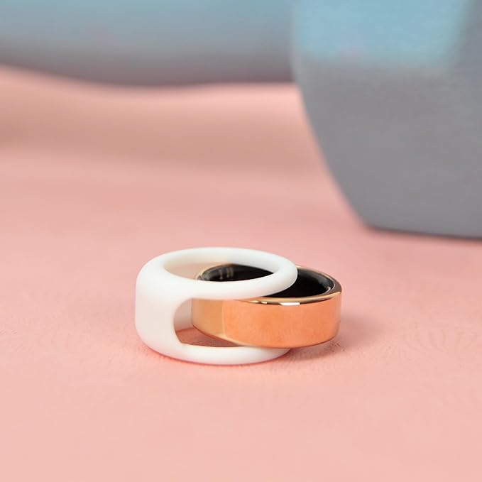Rinfit Smart Ring Protector - Silicone Ring Enhancer for Active Lifestyle and Gym - StyleFit U.S. Design Patent - White, Size 8