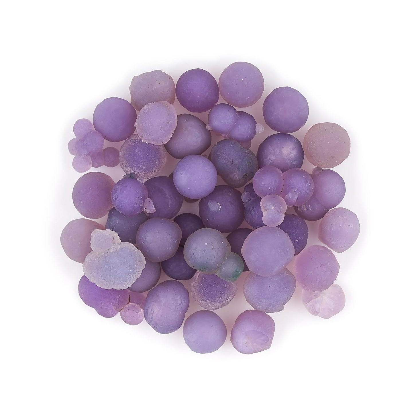 CRYSTALINES 50CT, Wholesale Natural Purple Cluster Grape Agate Gemstone, Untreated Rough Stones, Bulk Loose Supplies Jewelry Making, Minerals Healing Crystals, Gem Collection, 38-40pcs