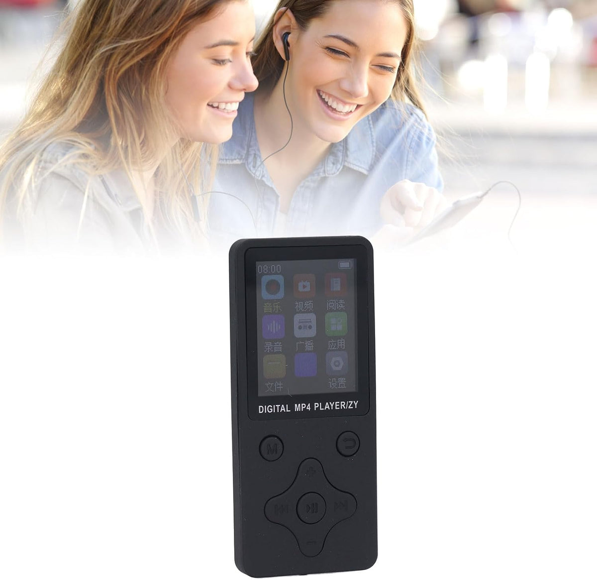 Yoidesu 64GB MP4 MP3 5.0, 1.8 Inch MP4 180mAh MP3 Player with Bluetooth HD Screen for Android, Portable Streaming Music