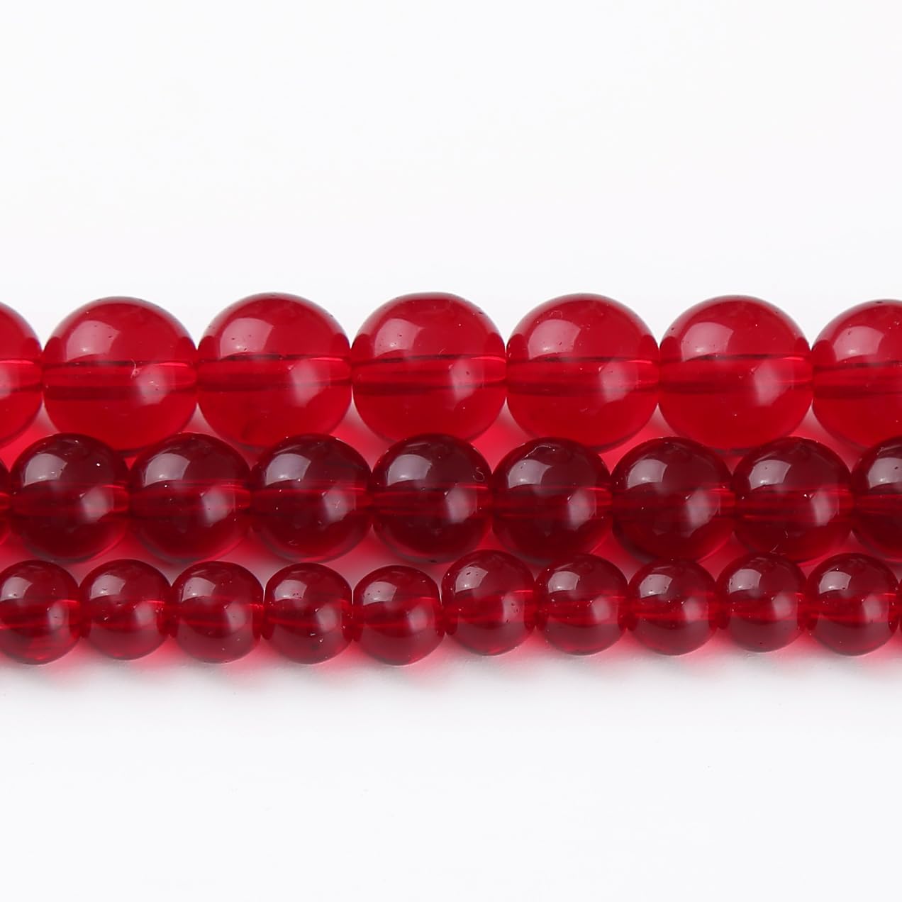 95PCS 4MM Garnet Red Glass Beads Stone Beads Natural Gemstone Bead Crystal Healing Energy Jewelry Making DIY 16 inches