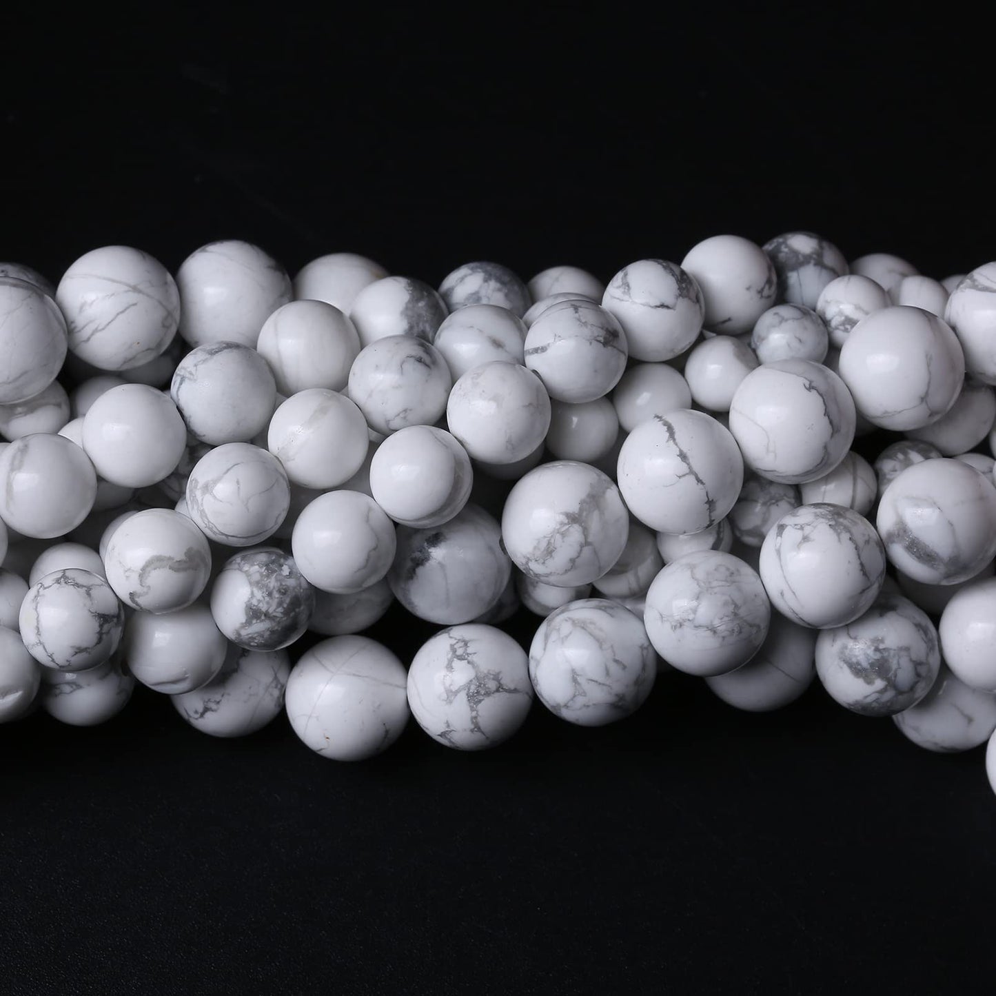 8MM 45PCS Natural Stone White Howlite Turquoise Crystal Beads for Jewelry Making DIY Bracelet