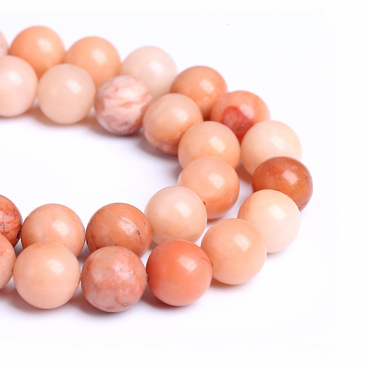 8MM 45PCS Natural Stone Pink Aventurine Loose Beads for Jewelry Making DIY Bracelet