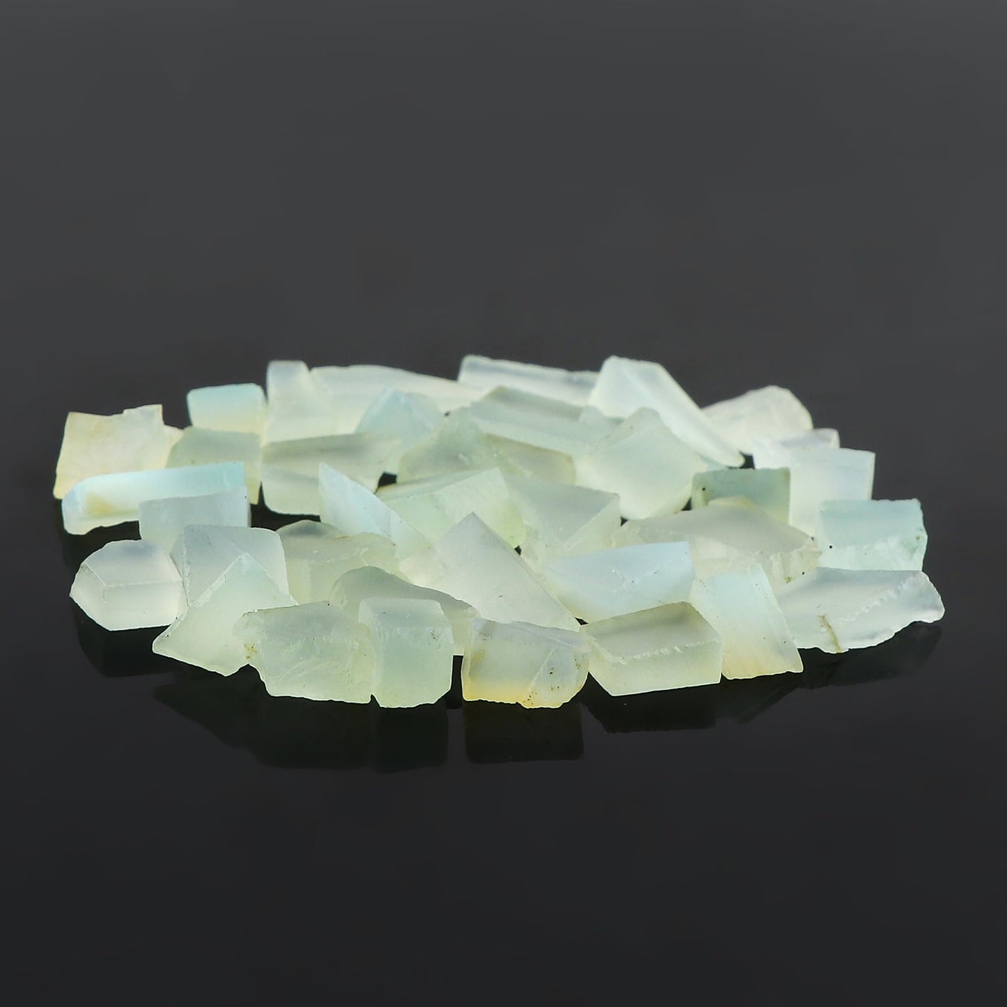 CRYSTALINES 100cts Wholesale Natural Raw Aqua Chalcedony Gemstone, Untreated Rough Stone, Bulk Loose Supplies, DIY Jewelry Making, Chakra Healing Crystals, Wire Wrap, Gem Collection, 35 to 40pcs