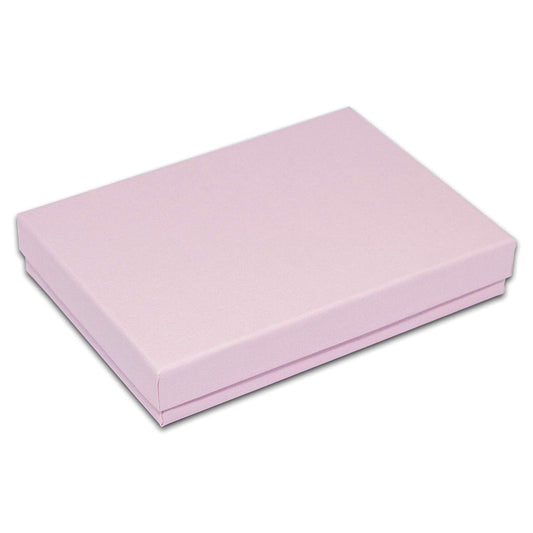 TheDisplayGuys - 25-Pack #53 Cotton Filled Cardboard Paper Jewelry Boxes Gift Case - Pastel Pink (5.4" x 3.9" x 1.0") - for Shipping or Storage