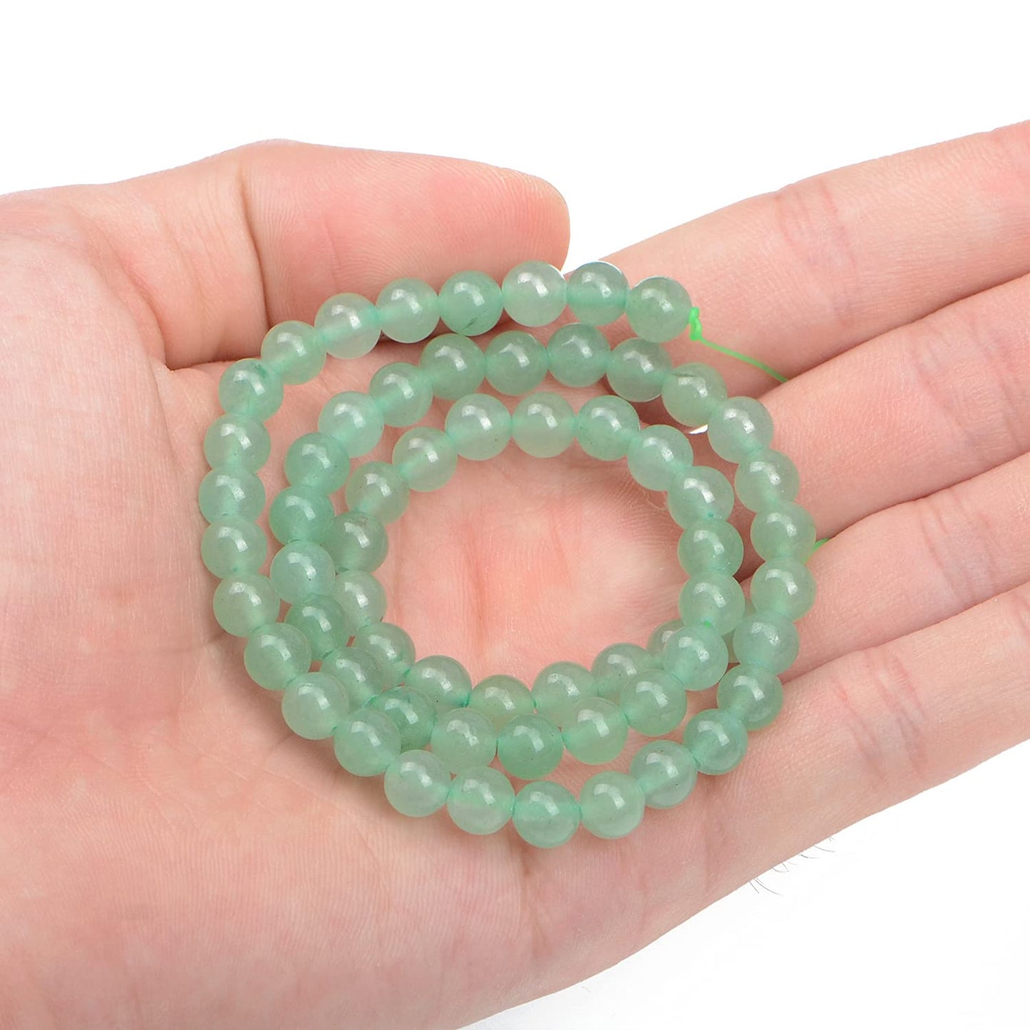 AD Beads Natural Gemstone Round Loose Beads 15" for Bracelet Necklace Earrings Jwelery Making Crafts DIY (4mm, Green Aventurine)
