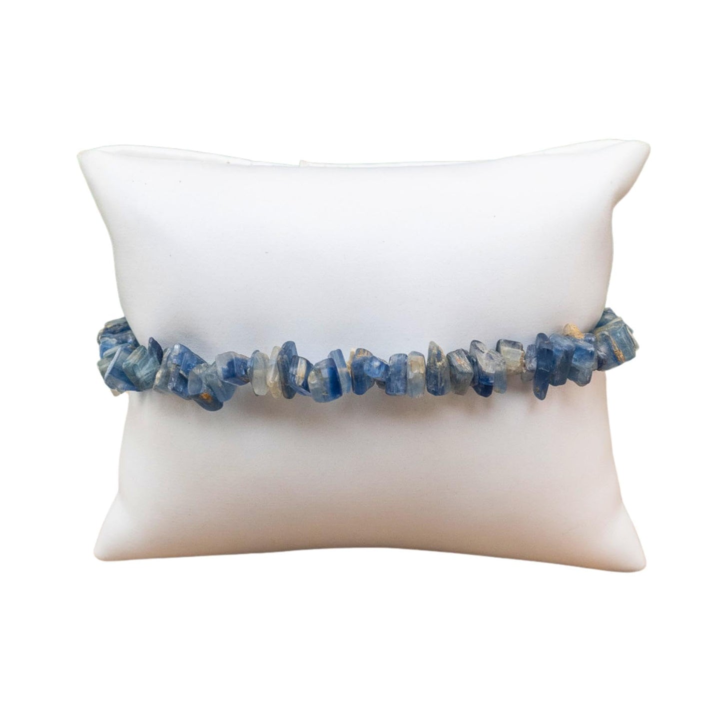 Down To Earth Blue Kyanite Natural Gemstone Bracelets, Chakra Crystal Healing Chip Stretch Bracelets, Stretch Bracelets for Women (Blue Kyanite)