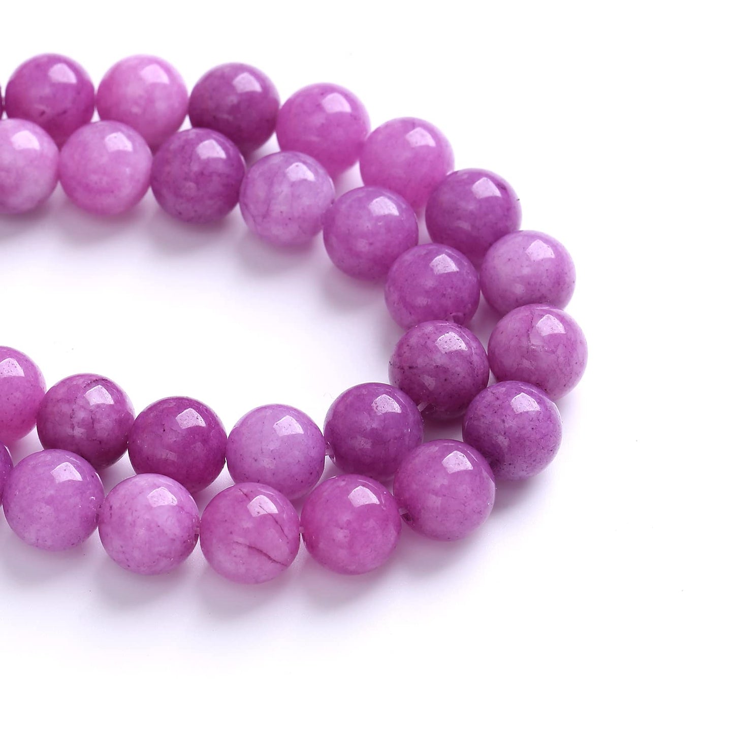 12MM 32PCS Purple Lepidolite Mica Stone Loose Beads for Jewelry Making DIY Bracelet Necklace