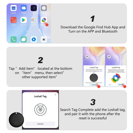 Frylaa Air Tracker Tags GPS Tracker Case for Android,Mini Bluetooth Key Item Finder Locator,No Monthly Fee Android Smart Tracker with Google Find My Device (Find Hub) for Luggages/Kids/Pets/Bag-Black