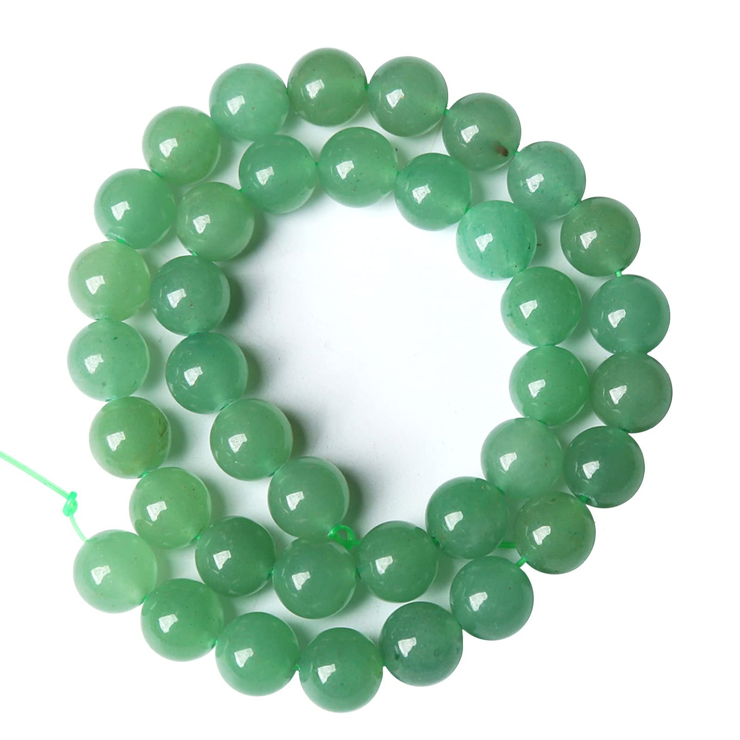 12MM 32PCS Natural Stone Green Aventurine Gemstone Loose Beads for Jewelry Making DIY Bracelet 1 Strand