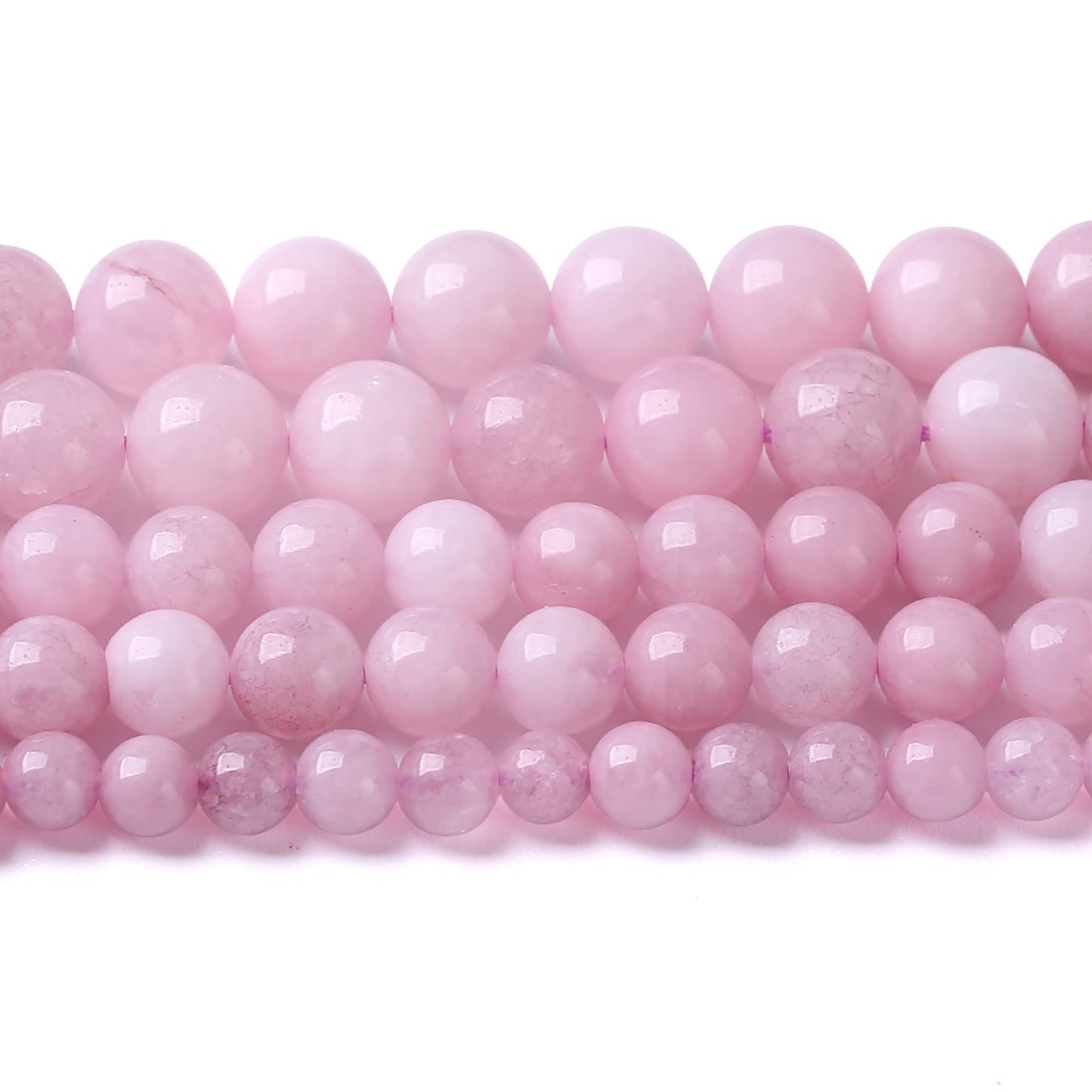 10MM 38PCS Kunzite Beads Round Loose Beads for Jewelry Making DIY Bracelet Necklace Crystal