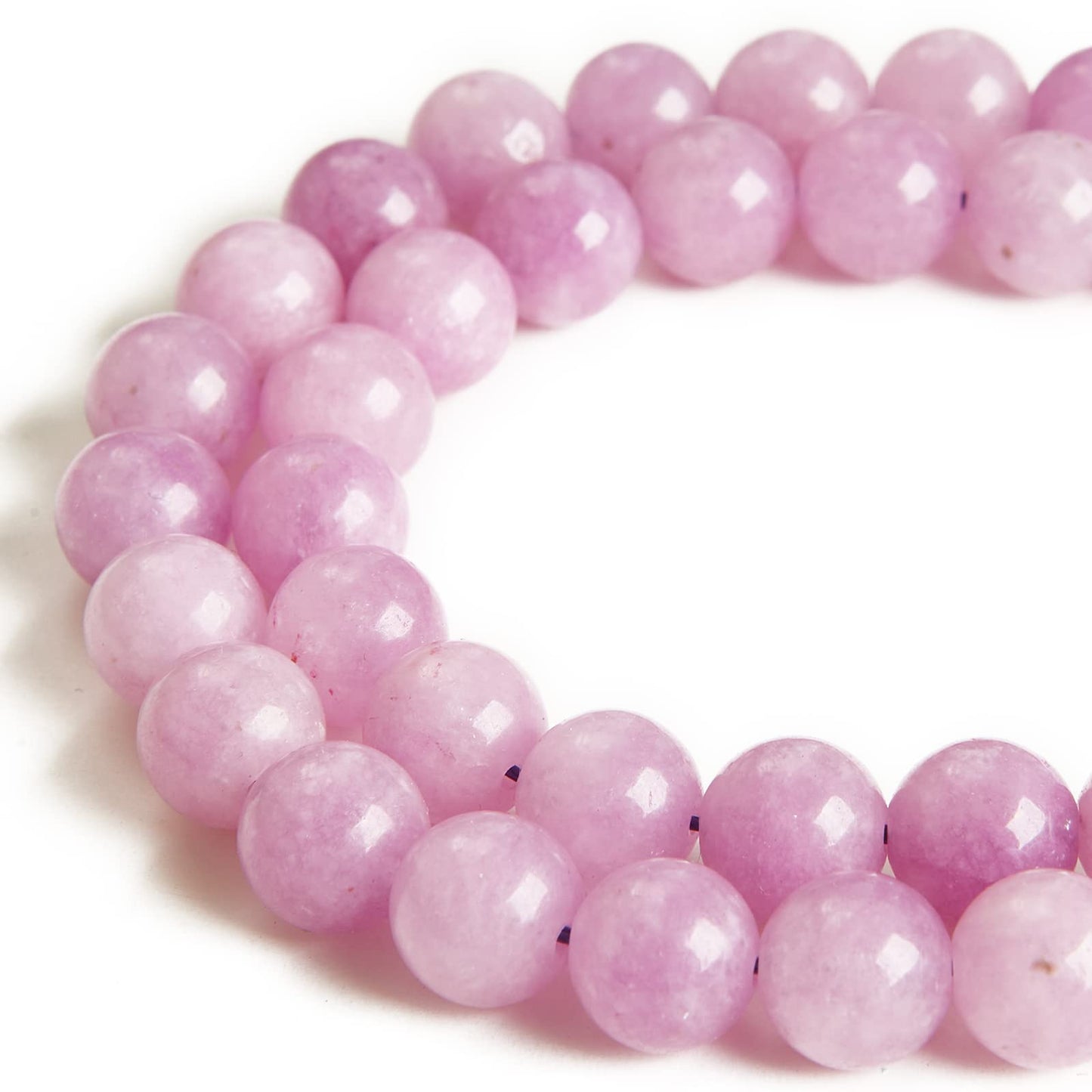 100pcs 10mm Kunzite Beads Natural Gemstone Beads Round Loose Beads for Jewelry Making