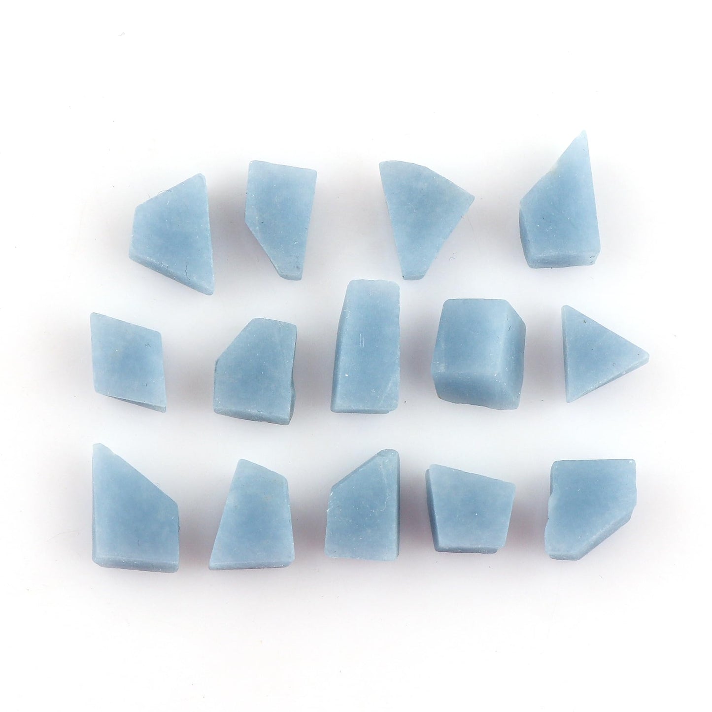 CRYSTALIS 100cts Natural Angelite Raw Crystals, Loose Gemstone Wholesale Bulk Rough Jewelry Making Supply, Chakra And Healing Raw Stones, Wire Wrapping, DIY, Tumbling, Gem Collection