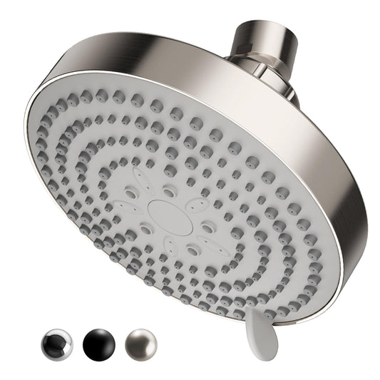 OFFO Shower Head, High Pressure Shower Head with 6 Mode, Fixed Showerheads for Strong Water Flow & Relaxing Shower Experience, Chrome
