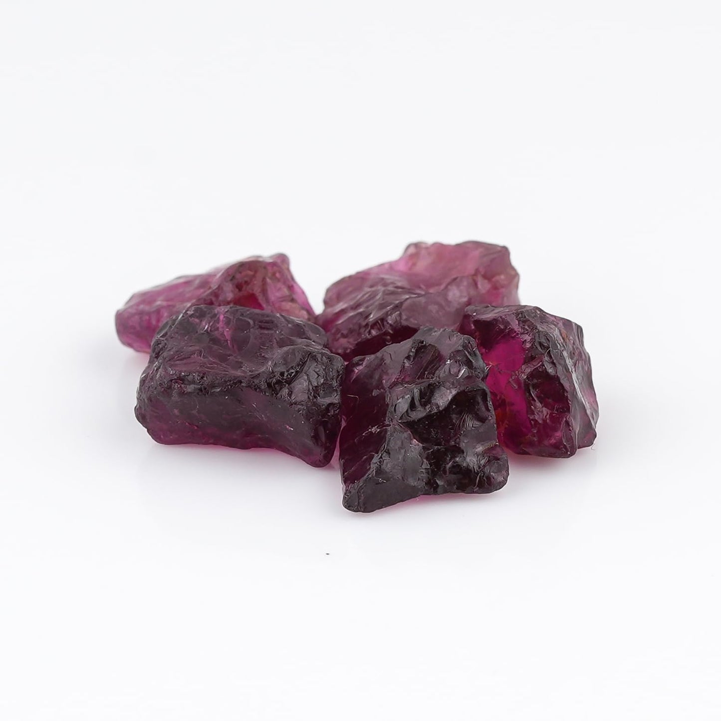 CRYSTALINES 5pcs, Wholesale Natural Raw Rhodolite Garnet Gemstone, Untreated Rough Stone, Bulk Loose Supplies, DIY Jewelry Making, Healing Crystals, Wire Wrapping, January Birthstone, Gem Collection