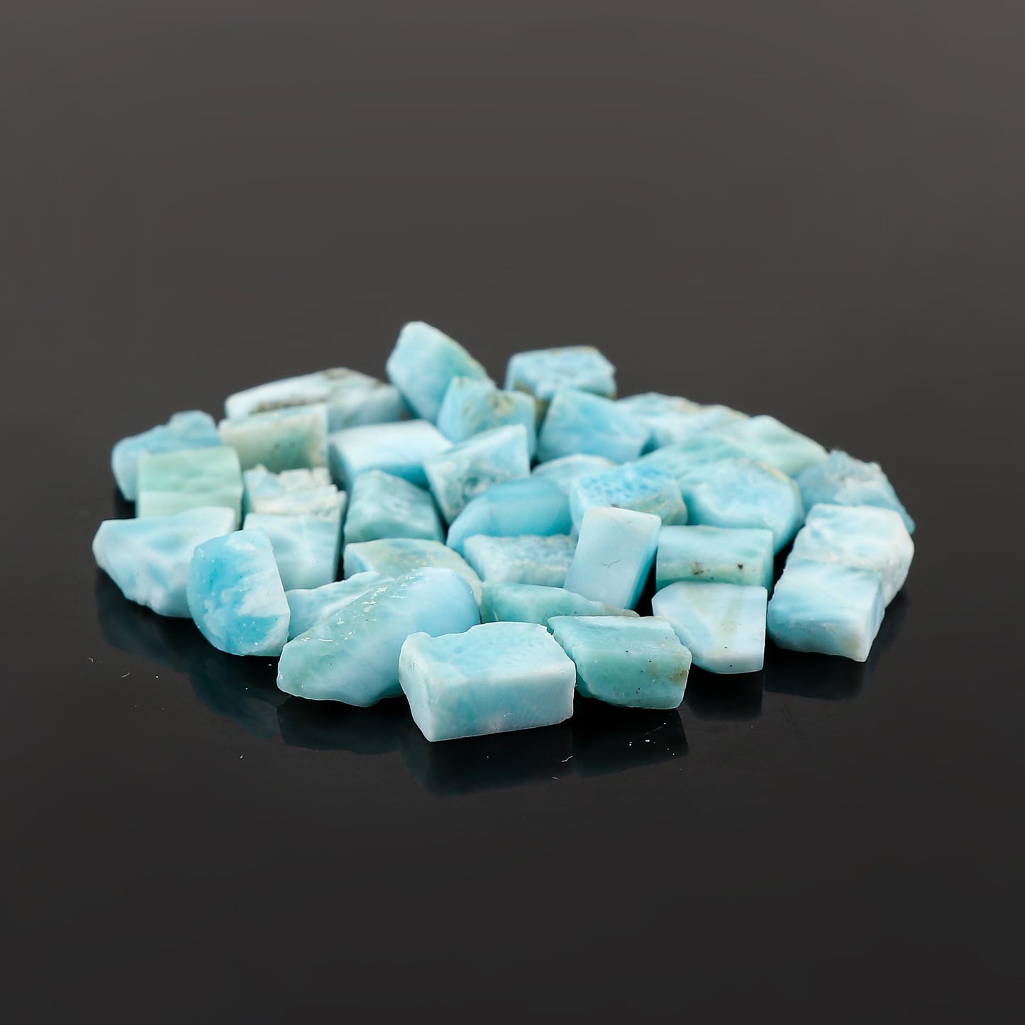 CRYSTALINES 5pcs, Wholesale Natural Raw Sky Blue Larimar Gemstone, Assorted Untreated Rough Stone, Bulk Loose Supplies, DIY Crafts-Jewelry Making, Wire Wrapping, Birthstone, Gem Collection