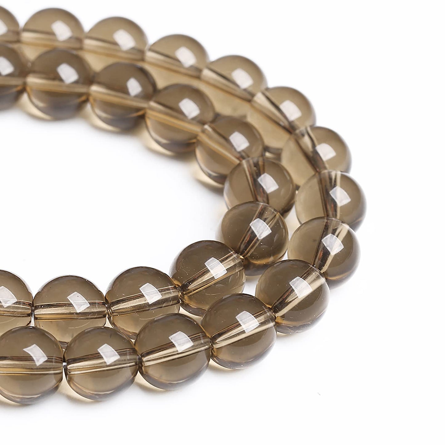 10MM 38PCS Smoky Quartz Glass Crystal Beads for Jewelry Making DIY Bracelet