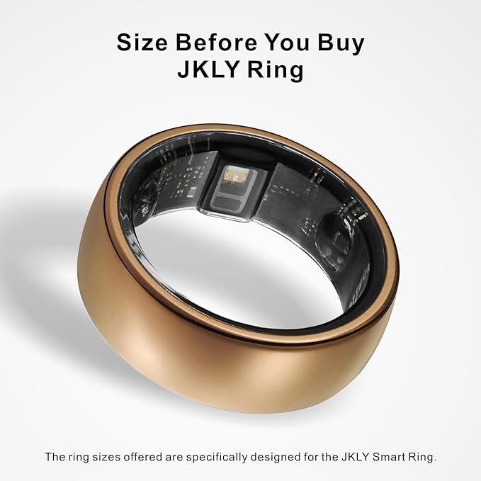 Smart Ring, Activity Trackers, Sleep Ring, Fitness Tracking, Stress Tracker, Heart Rate, Meditation, Temperature, Respiratory, No App Subscription, Women, Men, iOS, Android (Rosegold, 13)