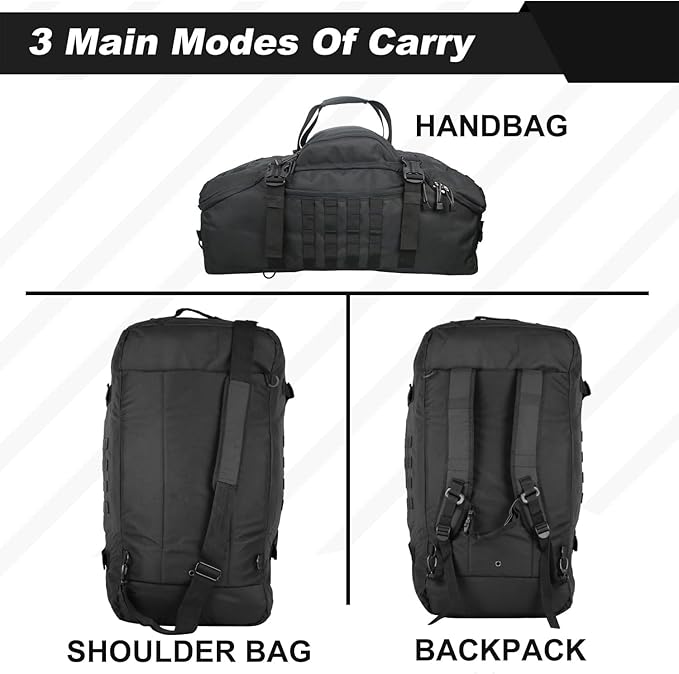 3 In 1 Tactical 30L Military Backpack Travel Duffle Bag for Weekender Gym Workout Deployment
