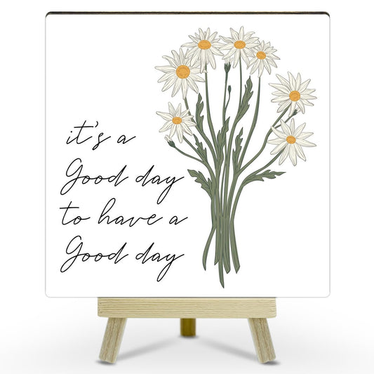 GaNiao Boho Floral Office Decor for Women, Cute Desk Accessories, Today Is a Good Day to Have a Good Day Inspirational Desk Decor, Funny Offices Gifts for Coworkers, Office Cubicle Decorations (MP22)