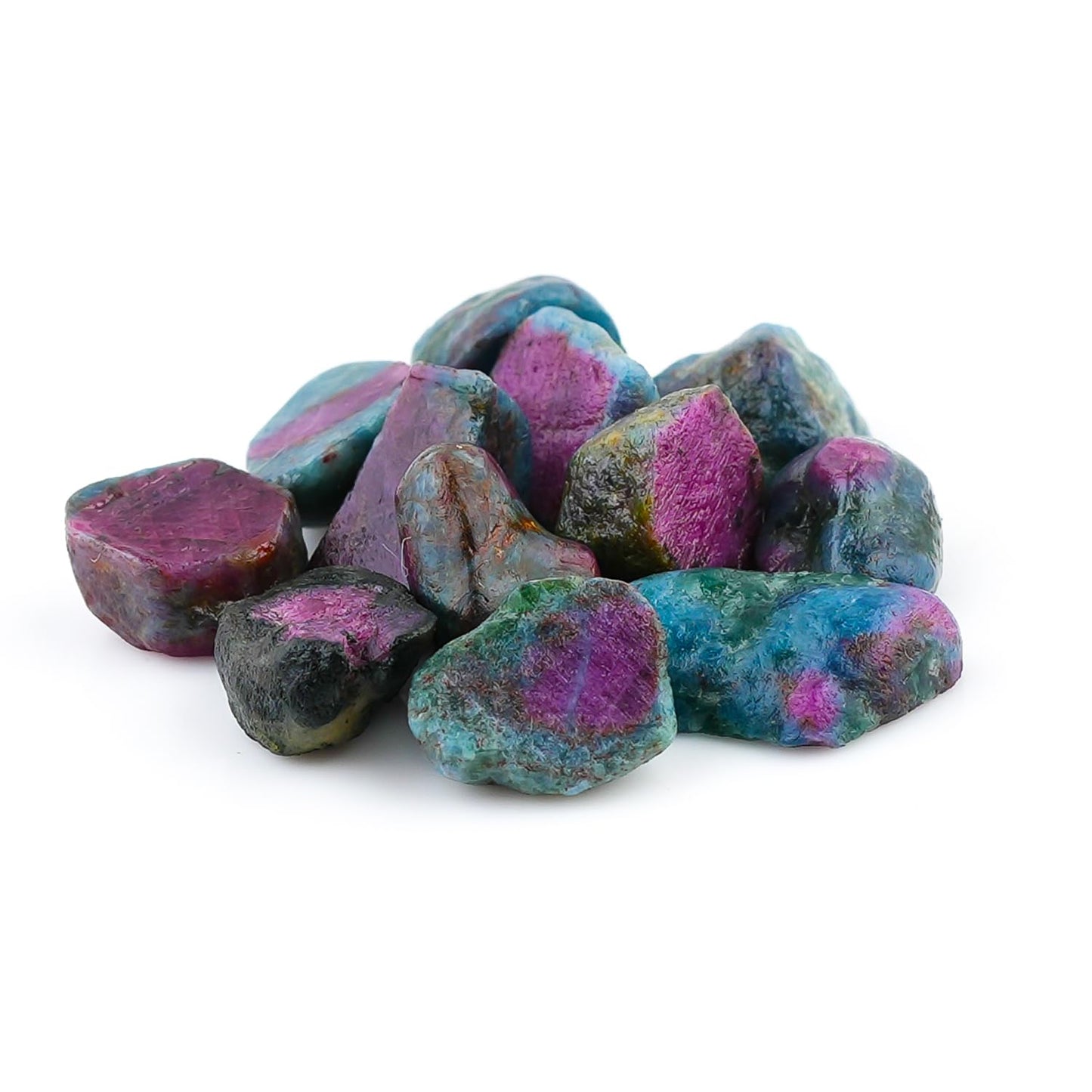 ColouredRocks (50 carats.) RUBY KYANITE Raw Crystals, Raw Stones, Rough Gemstones, Jewelry Making Supply, Cabbing, Polishing, Cutting, DIY, Crafts (12-14 pcs.) (7-10 mm.)